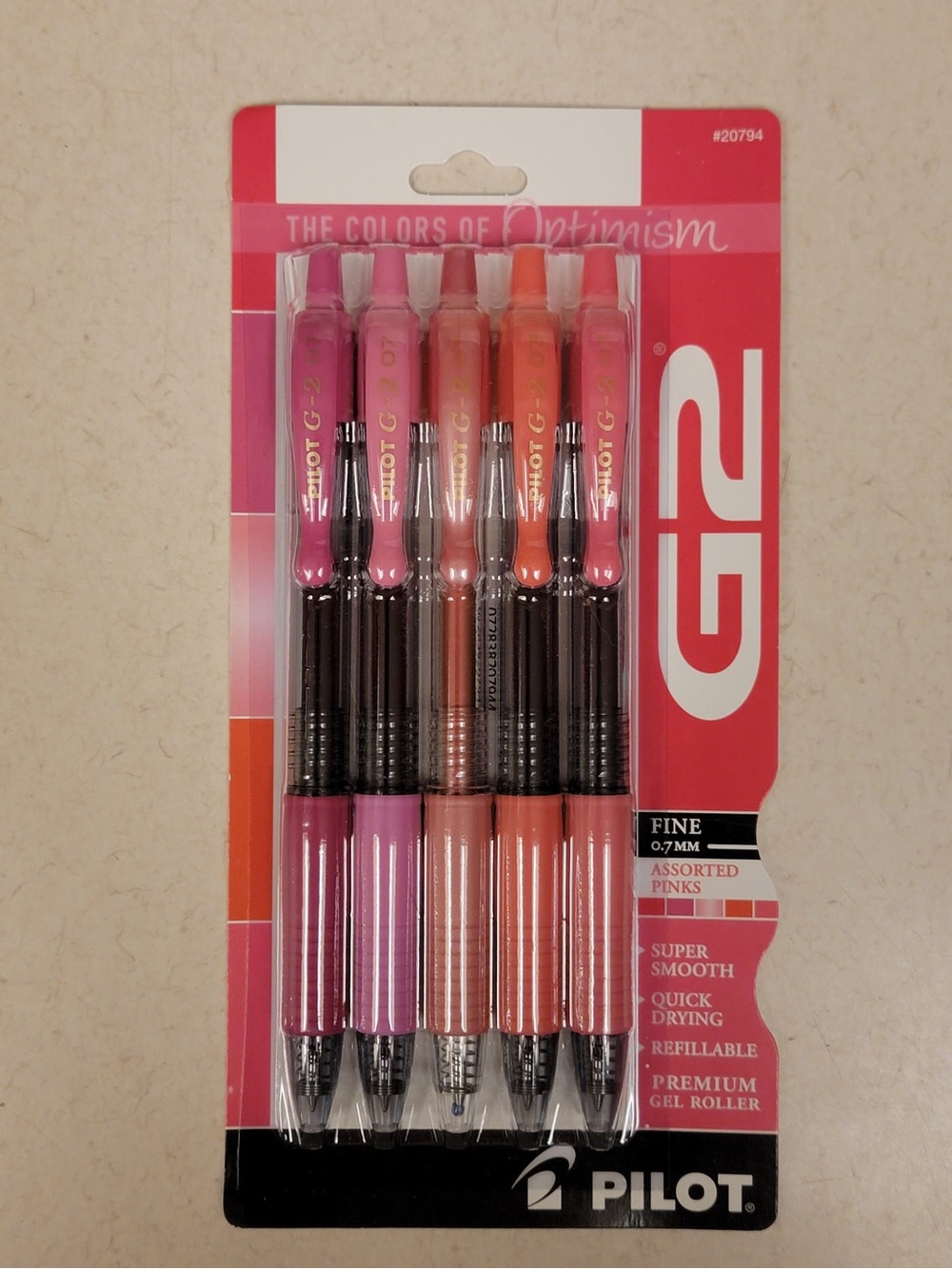 G2 Assorted Pink Gel Pens - Pack of 5